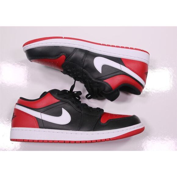 Air Jordan 1 Low Red/Black/White Alternate Bred Toe Worn Once w/ Box Men's US 11 - Picture 10 of 14